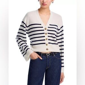 Striped Cardigan with Button Front